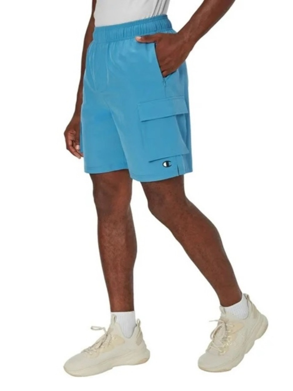 Champion Men's Light Blue Cargo Performance Shorts